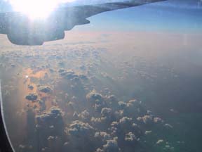 エジプトへの空路途中