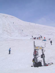 月山ペアリフトを降りたところ